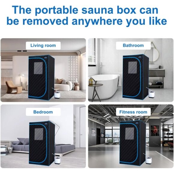 Portable Black Mini Plus Style Steam Sauna - Picture 5 of 8